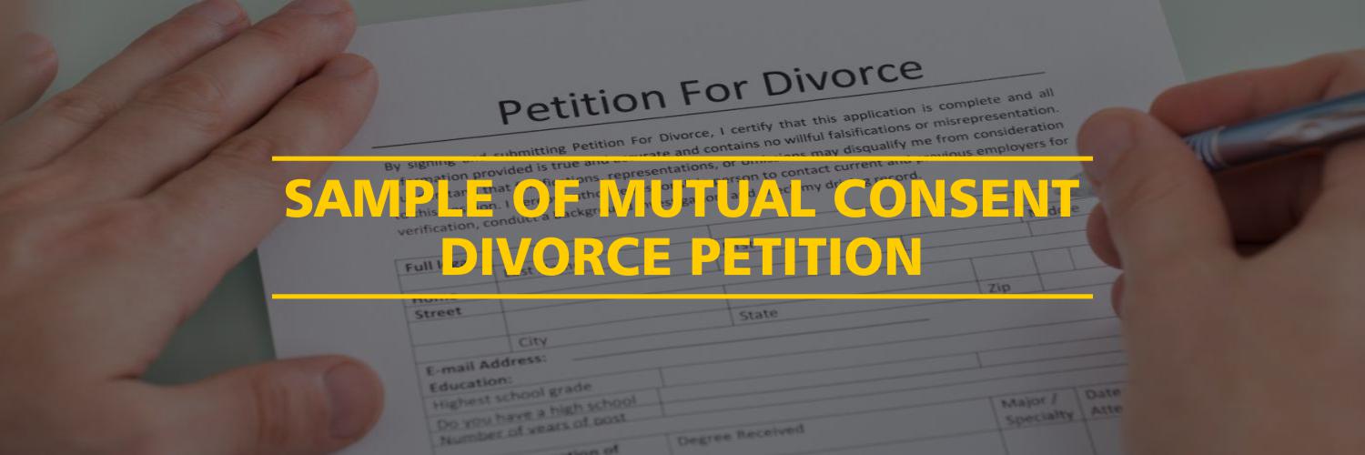 Sample of Mutual Consent Divorce Petition