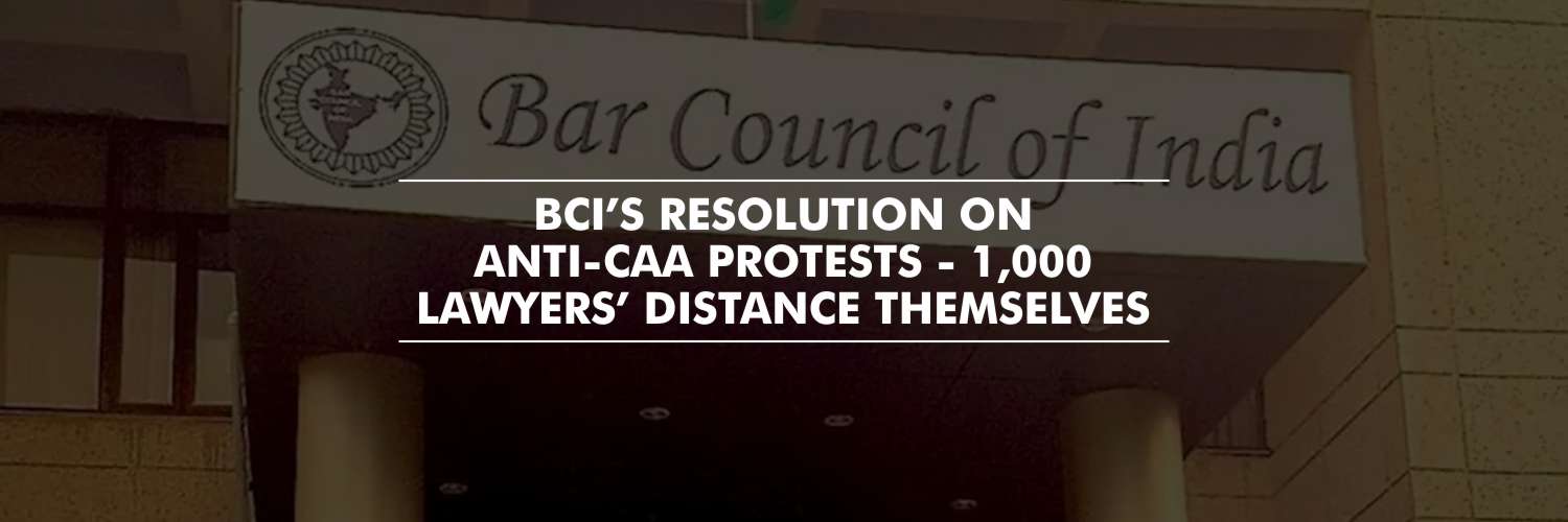 Lawyers’ distance themselves from BCI’s resolution – Anti-CAA protests