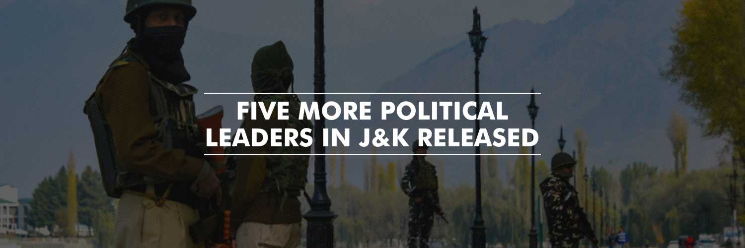 Five more political leaders in J&K released from detention