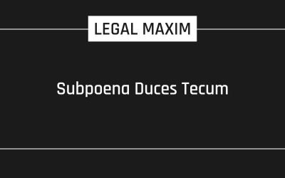 Subpoena Duces Tecum