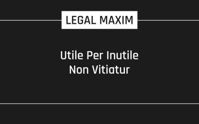 Utile per inutile non vitiatur