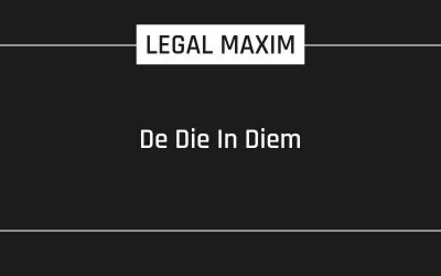 De Die In Diem