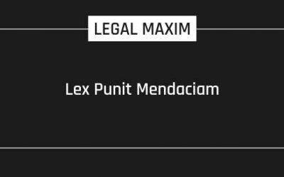 Lex Punit Mendaciam